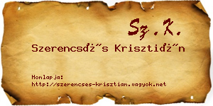 Szerencsés Krisztián névjegykártya